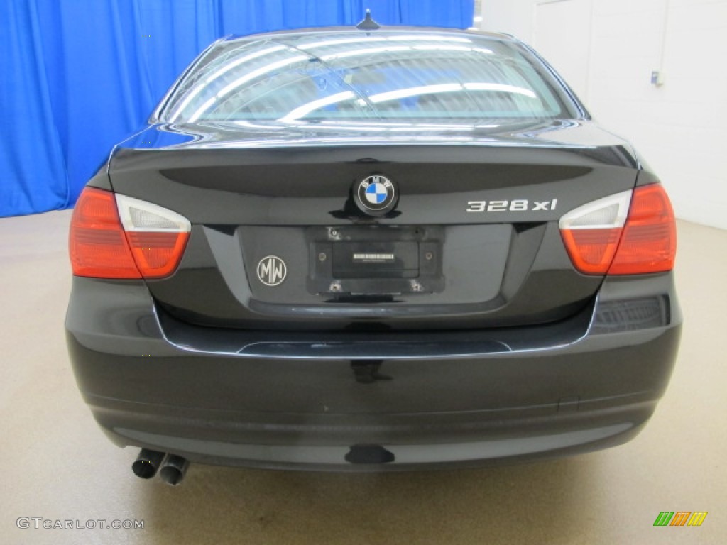 2007 3 Series 328xi Sedan - Black Sapphire Metallic / Black photo #6