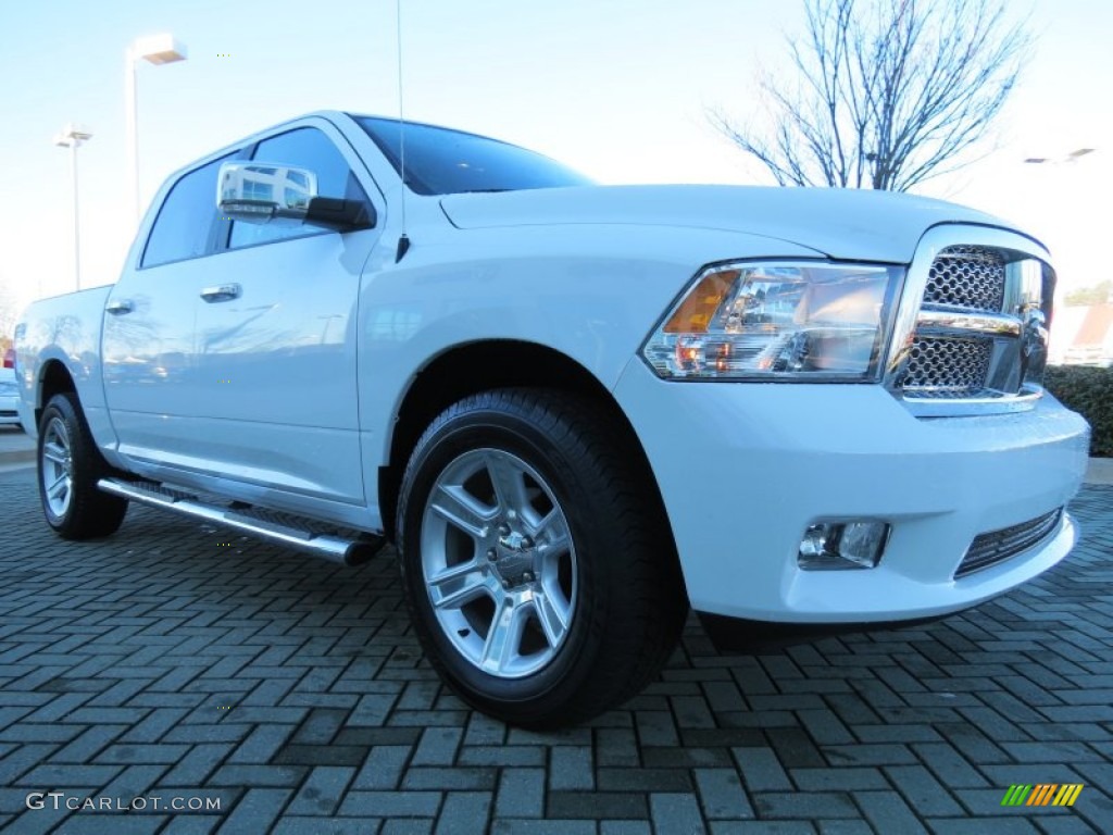 2012 Ram 1500 Laramie Limited Crew Cab 4x4 - Bright White / Dark Slate Gray photo #7