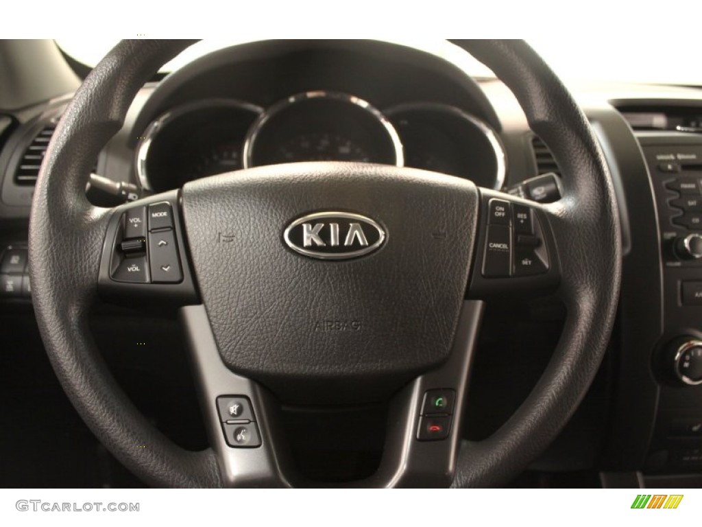 2011 Kia Sorento LX AWD Black Steering Wheel Photo #76118036