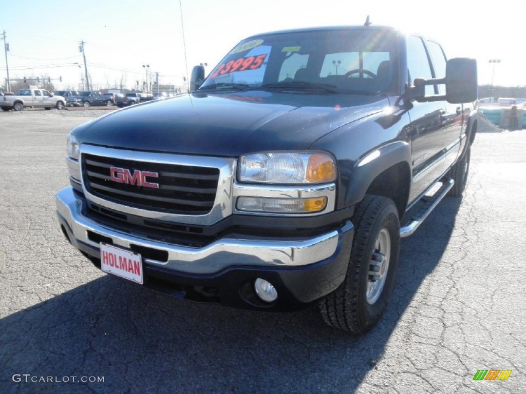 2006 Sierra 2500HD SLT Crew Cab 4x4 - Deep Blue Metallic / Pewter photo #3