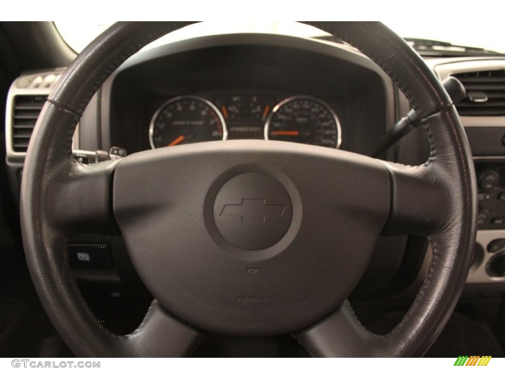 2009 Chevrolet Colorado LT Extended Cab Ebony Steering Wheel Photo #76118954