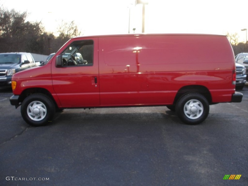 Vermillion Red 2007 Ford E Series Van E250 Commercial Exterior Photo #76119029