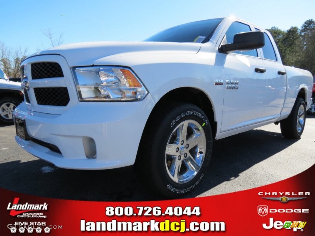 2013 1500 Express Quad Cab - Bright White / Black/Diesel Gray photo #1