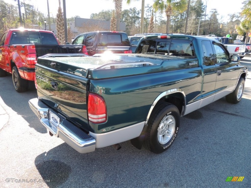 1999 Dakota SLT Extended Cab - Forest Green Pearl / Mist Gray photo #9