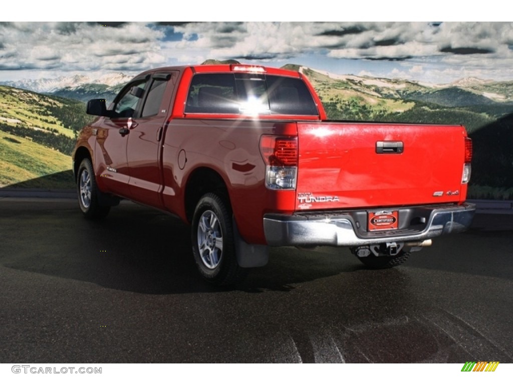 2010 Tundra SR5 Double Cab 4x4 - Radiant Red / Graphite Gray photo #4