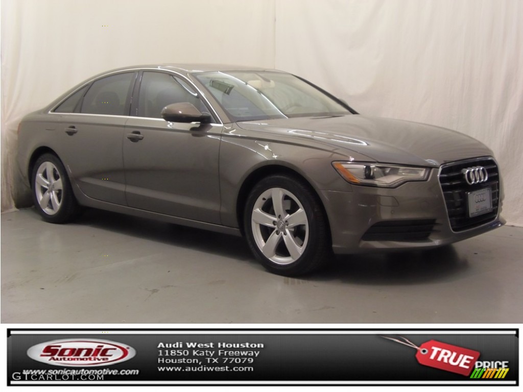 2012 A6 2.0T Sedan - Dakota Gray Metallic / Velvet Beige photo #1