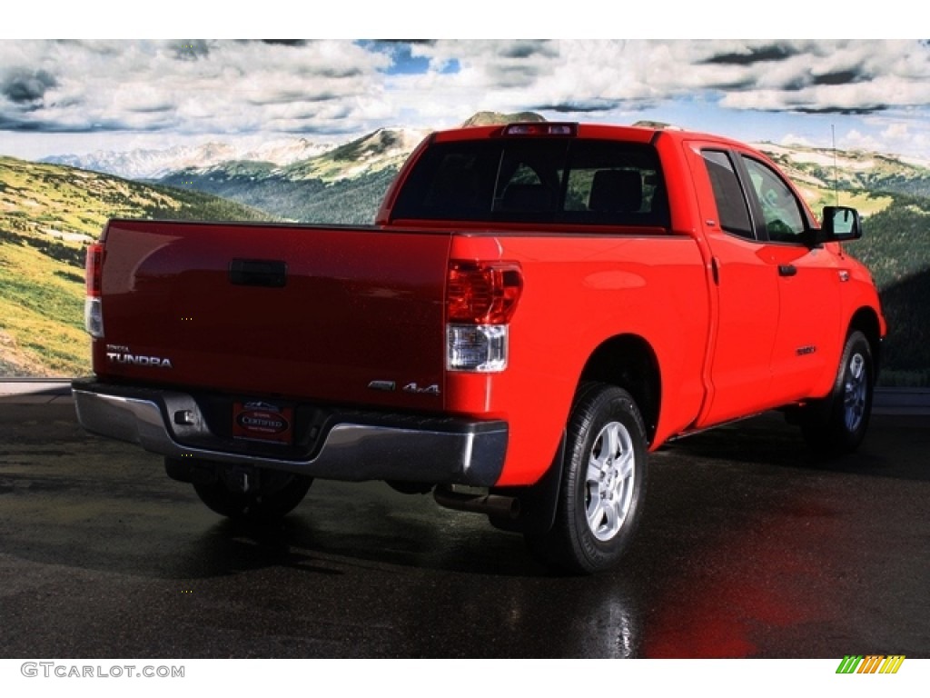 2010 Tundra SR5 Double Cab 4x4 - Radiant Red / Graphite Gray photo #3