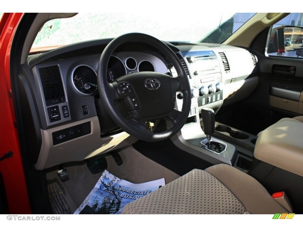 2010 Tundra SR5 Double Cab 4x4 - Radiant Red / Graphite Gray photo #9