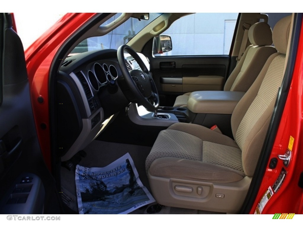 2010 Tundra SR5 Double Cab 4x4 - Radiant Red / Graphite Gray photo #10