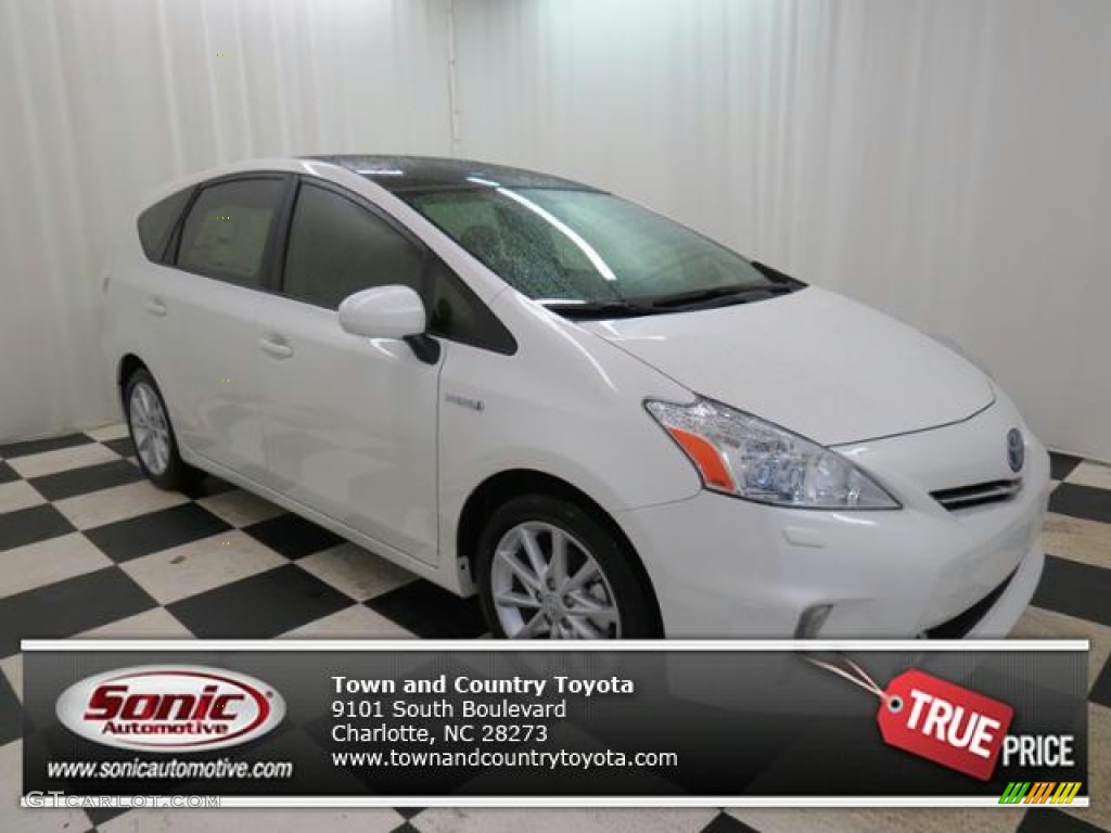 Blizzard White Pearl Toyota Prius v