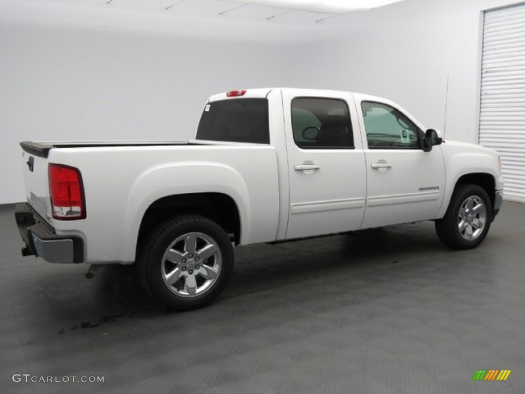 2013 Sierra 1500 SLT Crew Cab - Summit White / Cocoa/Light Cashmere photo #3