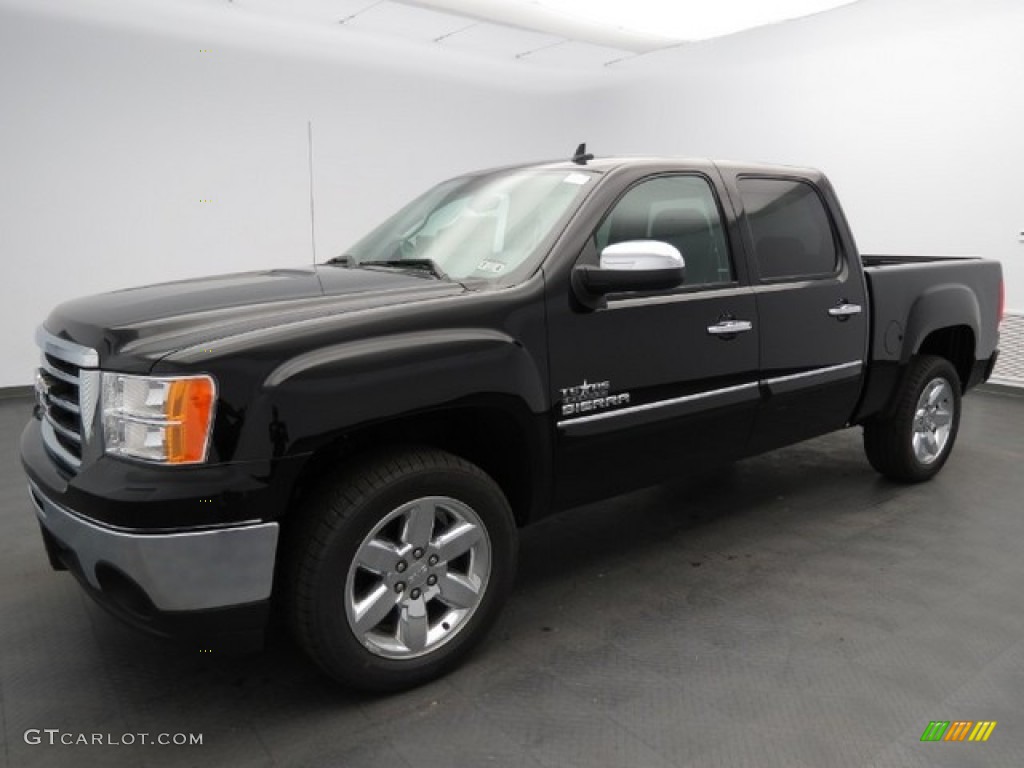 2013 Sierra 1500 SLE Crew Cab - Onyx Black / Ebony photo #1