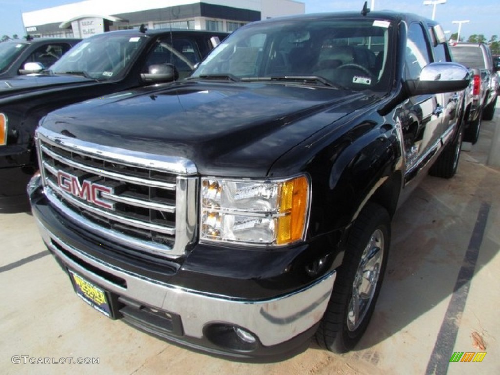 2013 Sierra 1500 SLE Crew Cab - Onyx Black / Ebony photo #2
