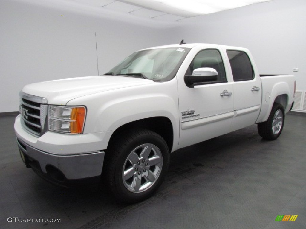 2013 Sierra 1500 SLE Crew Cab - Summit White / Ebony photo #1