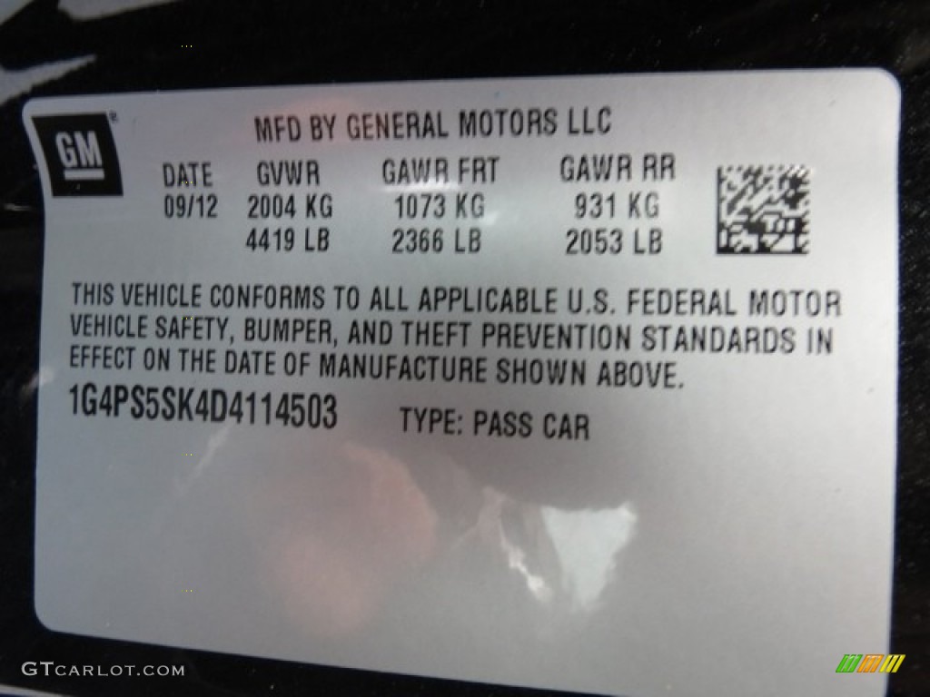 2013 Verano FWD - Carbon Black Metallic / Ebony photo #7