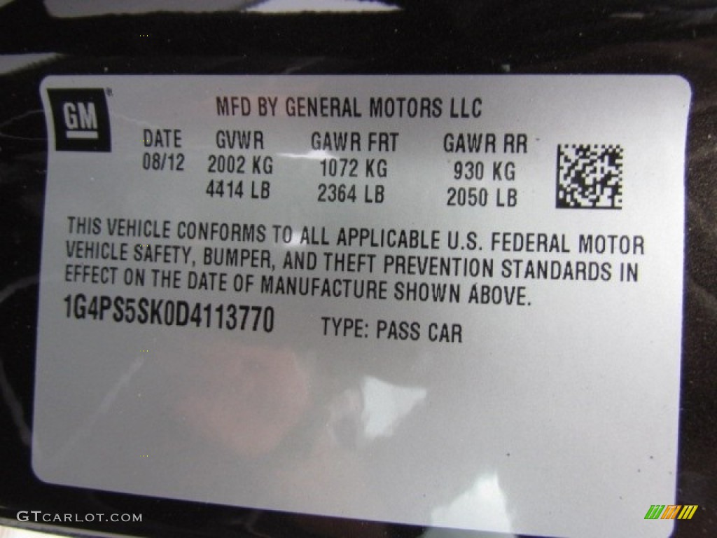 2013 LaCrosse FWD - Carbon Black Metallic / Titanium photo #10