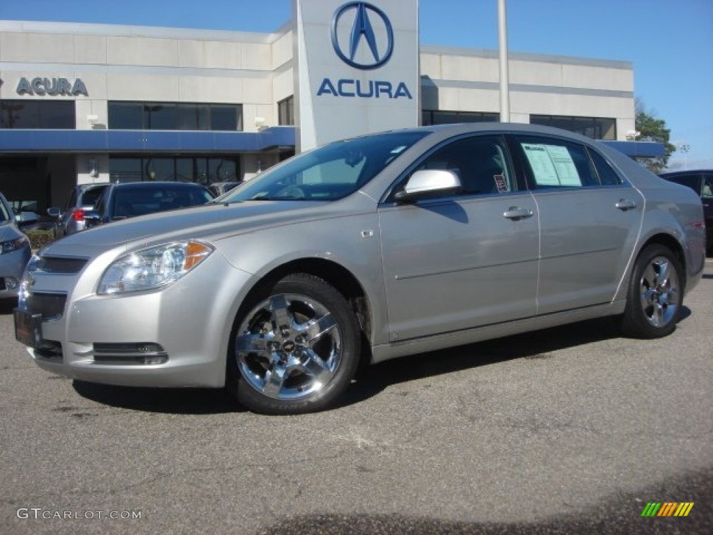 2008 Malibu LT Sedan - Silverstone Metallic / Ebony photo #2