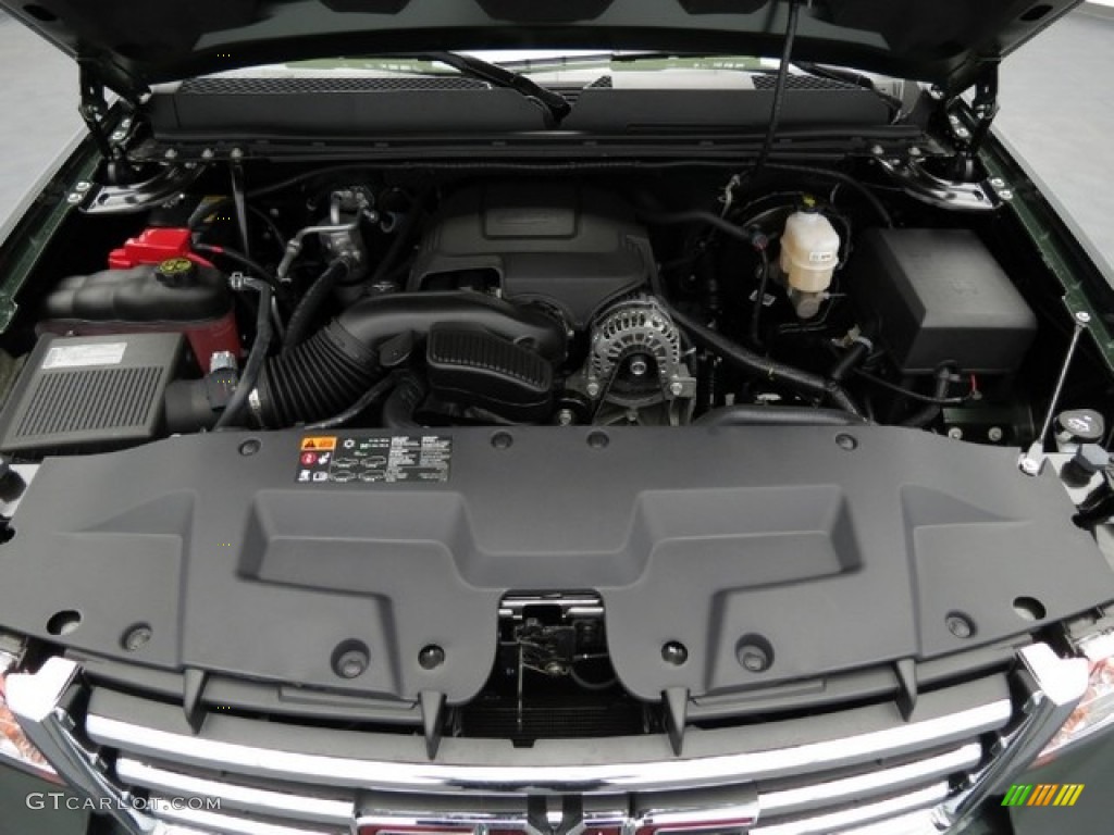 2013 Sierra 1500 SLE Crew Cab - Mineral Green Metallic / Very Dark Cashmere/Light Cashmere photo #3