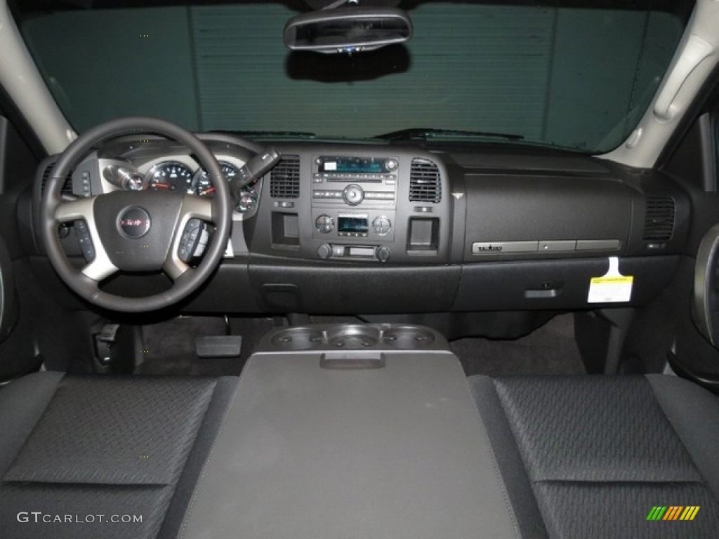 2013 Sierra 1500 SLE Crew Cab - Mineral Green Metallic / Ebony photo #6