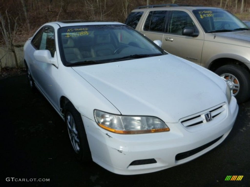 2001 Accord EX V6 Coupe - Taffeta White / Ivory photo #1