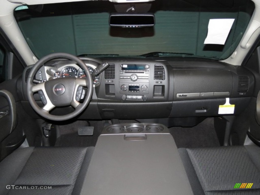 2013 Sierra 1500 SLE Crew Cab - Mineral Green Metallic / Ebony photo #6