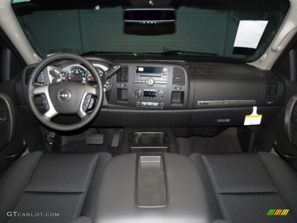 2013 Sierra 1500 SLE Crew Cab - Mineral Green Metallic / Ebony photo #6