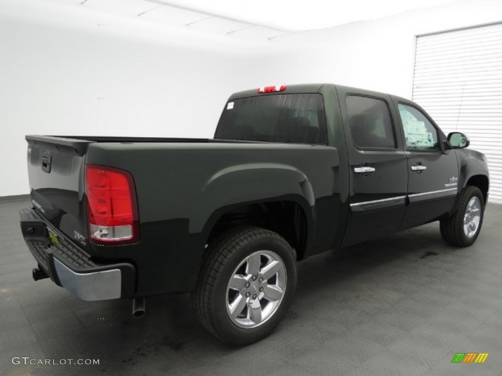 2013 Sierra 1500 SLE Crew Cab - Mineral Green Metallic / Ebony photo #2