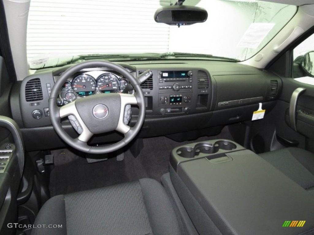 2013 Sierra 1500 SLE Crew Cab - Mineral Green Metallic / Ebony photo #4