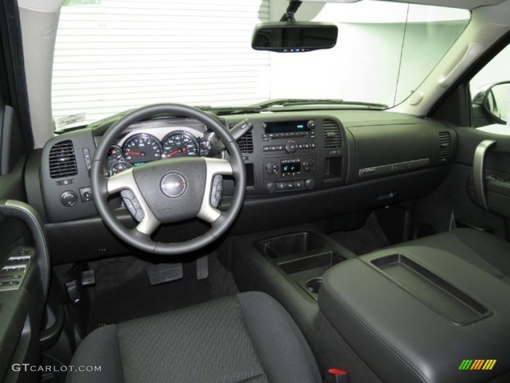 2013 Sierra 1500 SLE Crew Cab - Mineral Green Metallic / Ebony photo #4