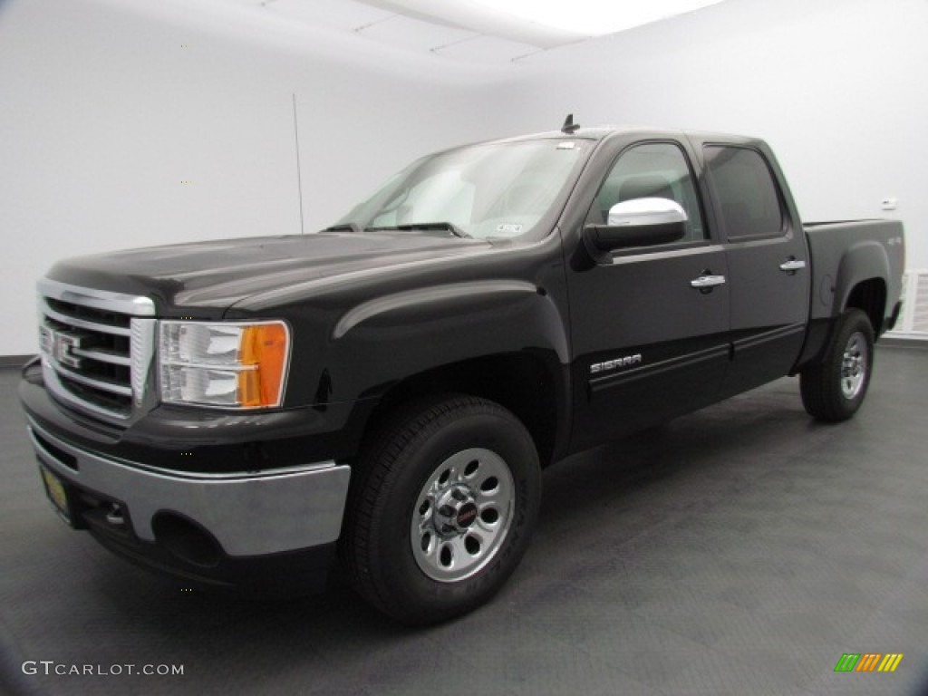 2012 Sierra 1500 SL Crew Cab 4x4 - Onyx Black / Dark Titanium photo #1