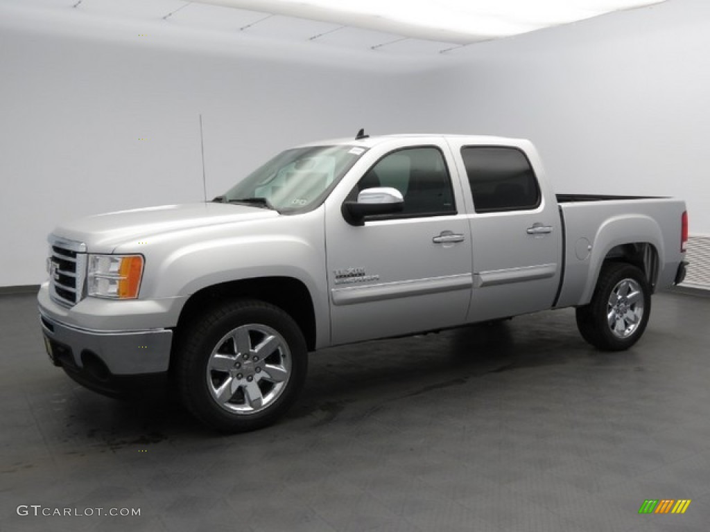 2013 Sierra 1500 SLE Crew Cab - Quicksilver Metallic / Ebony photo #1