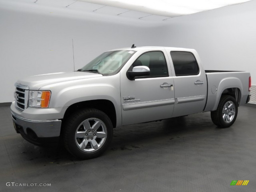 2013 Sierra 1500 SLE Crew Cab - Quicksilver Metallic / Ebony photo #1