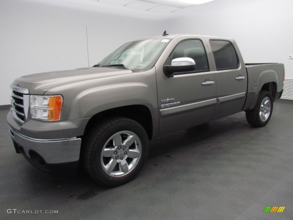 2013 Sierra 1500 SLE Crew Cab - Steel Gray Metallic / Ebony photo #1