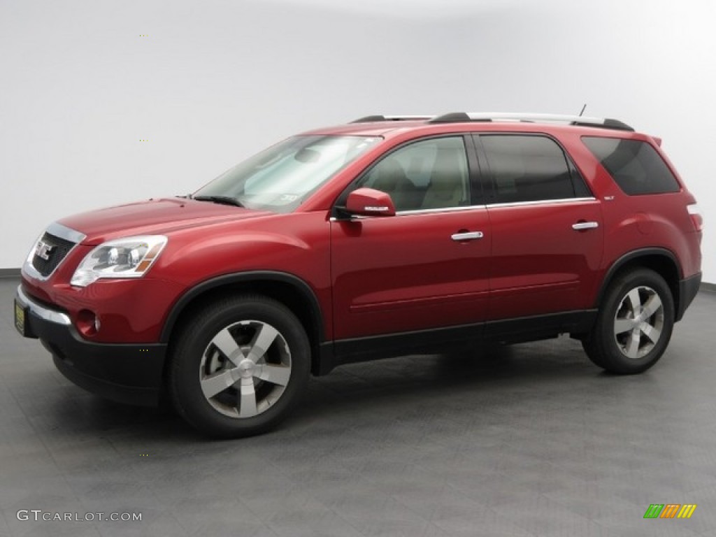 2012 Acadia SLT - Crystal Red Tintcoat / Cashmere photo #1