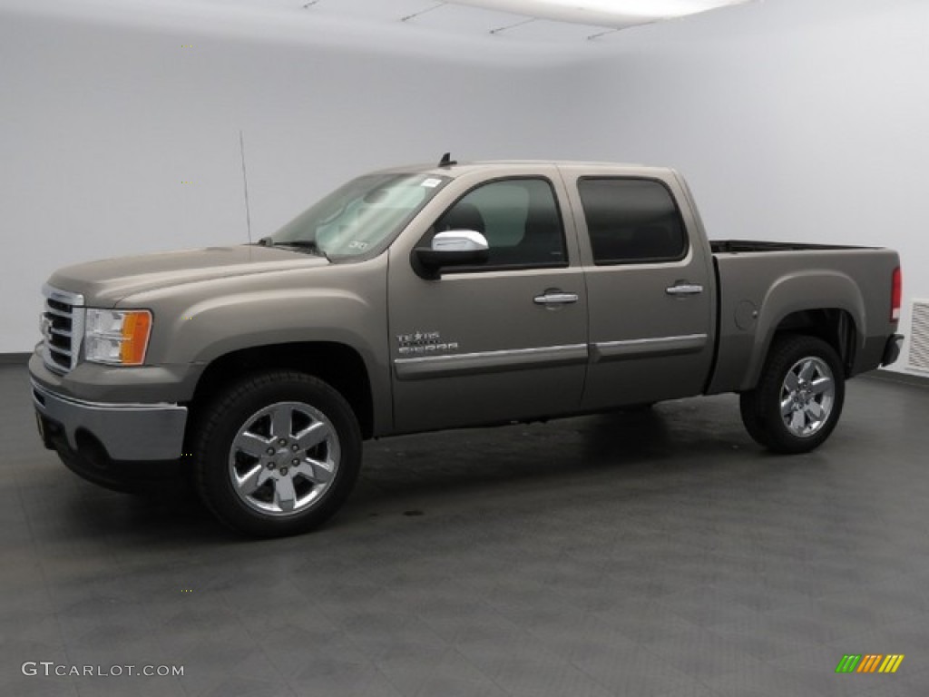 2013 Sierra 1500 SLE Crew Cab - Steel Gray Metallic / Ebony photo #1