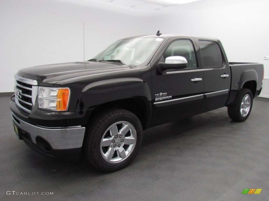 2013 Sierra 1500 SLE Crew Cab - Onyx Black / Ebony photo #1