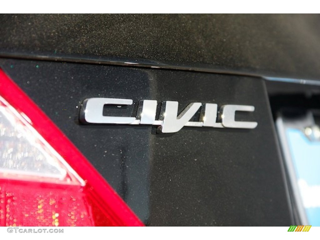 2013 Civic EX Coupe - Crystal Black Pearl / Gray photo #3