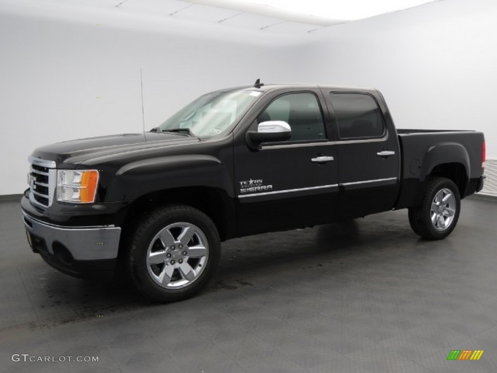 2013 Sierra 1500 SLE Crew Cab - Onyx Black / Ebony photo #1