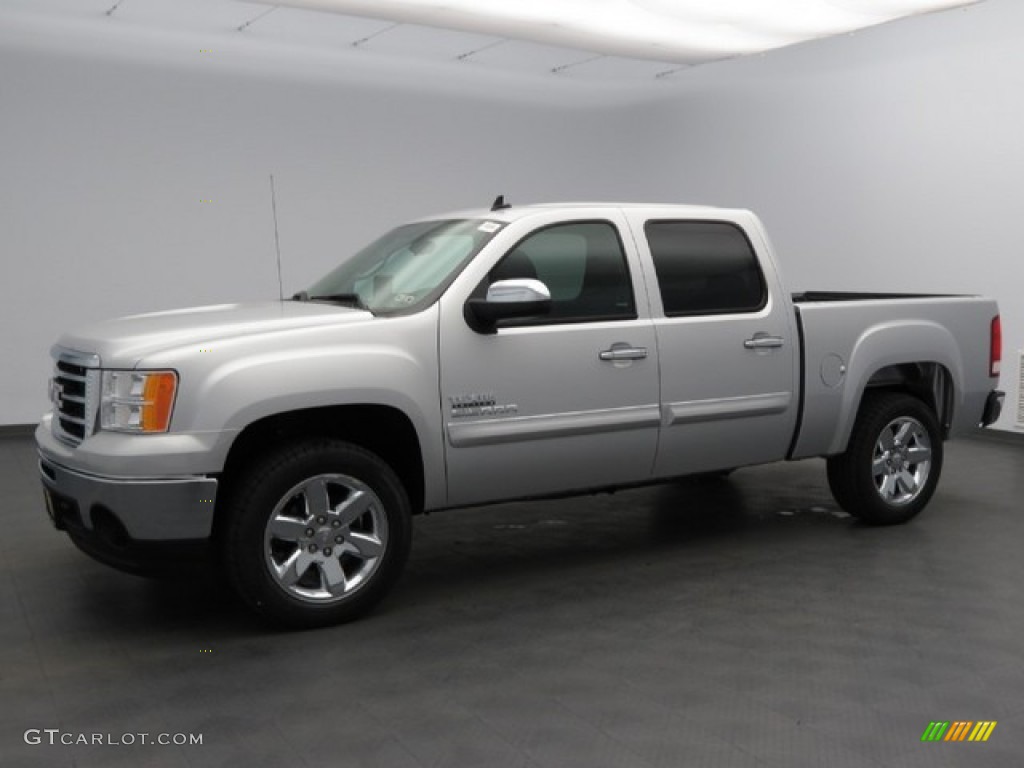 2013 Sierra 1500 SLE Crew Cab - Quicksilver Metallic / Ebony photo #1