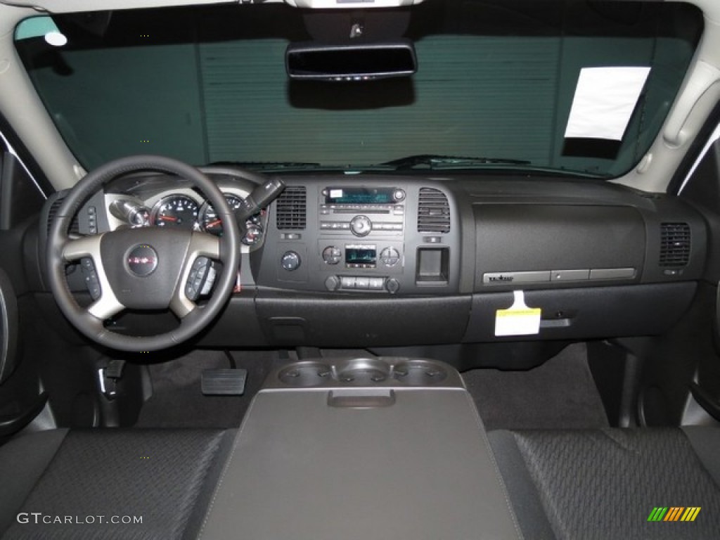 2013 Sierra 1500 SLE Extended Cab 4x4 - Summit White / Ebony photo #6