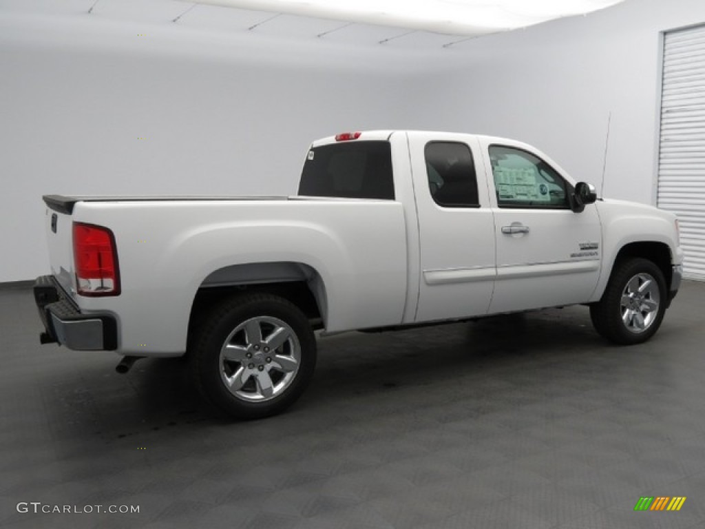 2013 Sierra 1500 SLE Extended Cab - Summit White / Ebony photo #2