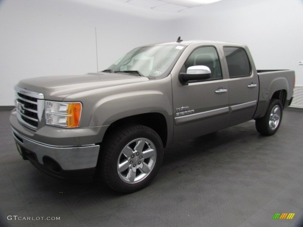 2013 Sierra 1500 SLE Crew Cab - Steel Gray Metallic / Ebony photo #1