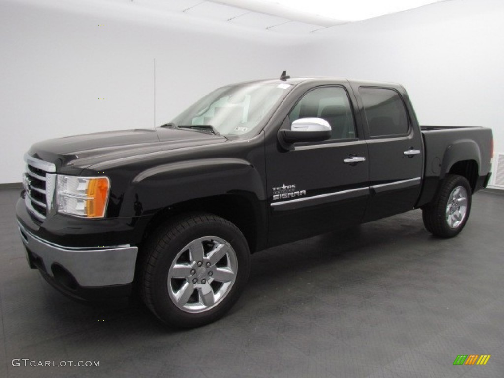 Onyx Black 2013 GMC Sierra 1500 SLE Crew Cab Exterior Photo #76142154