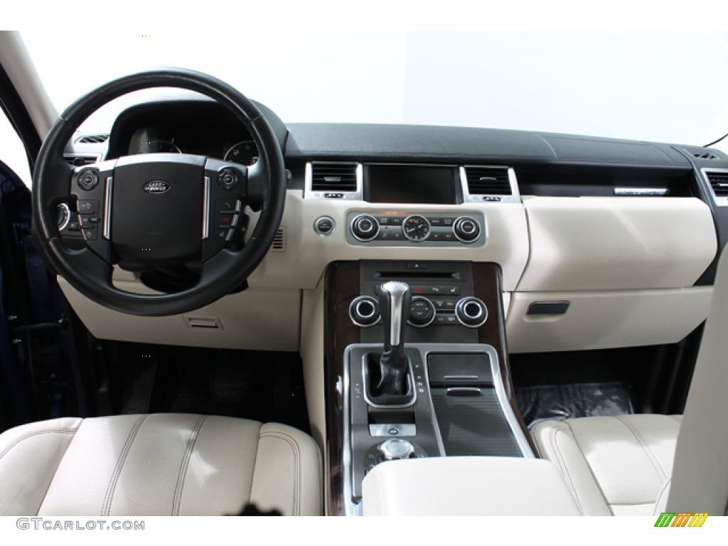 2010 Land Rover Range Rover Sport Supercharged Premium Ivory/Ebony Stitching Dashboard Photo #76142316