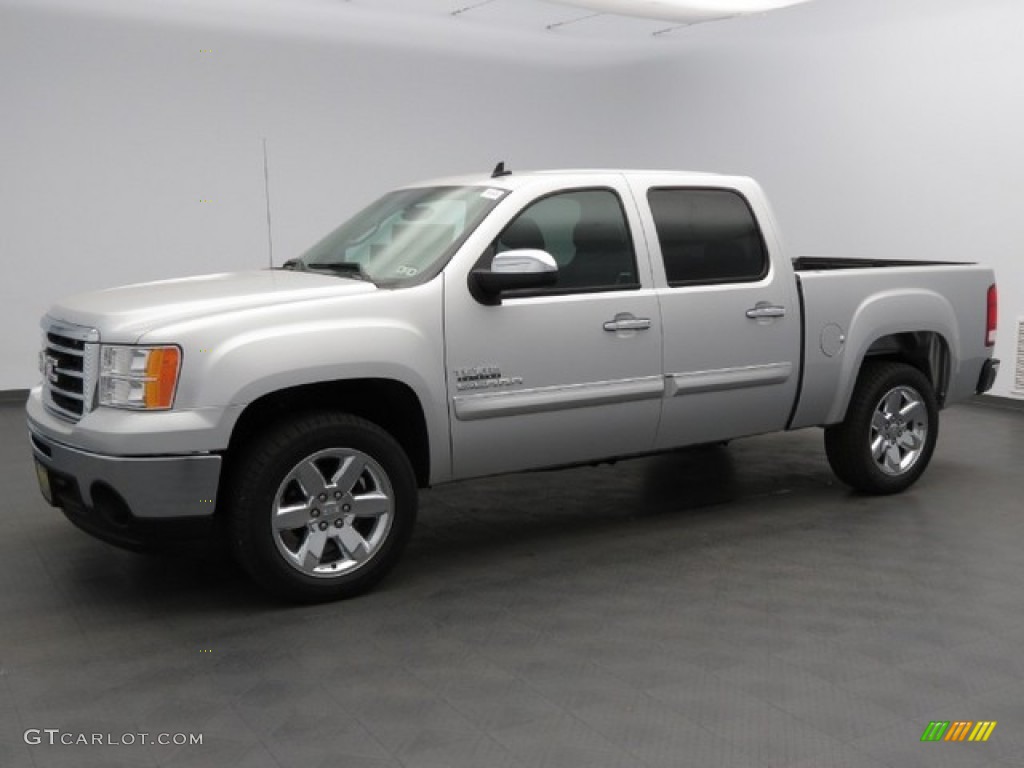 2013 Sierra 1500 SLE Crew Cab - Quicksilver Metallic / Ebony photo #1