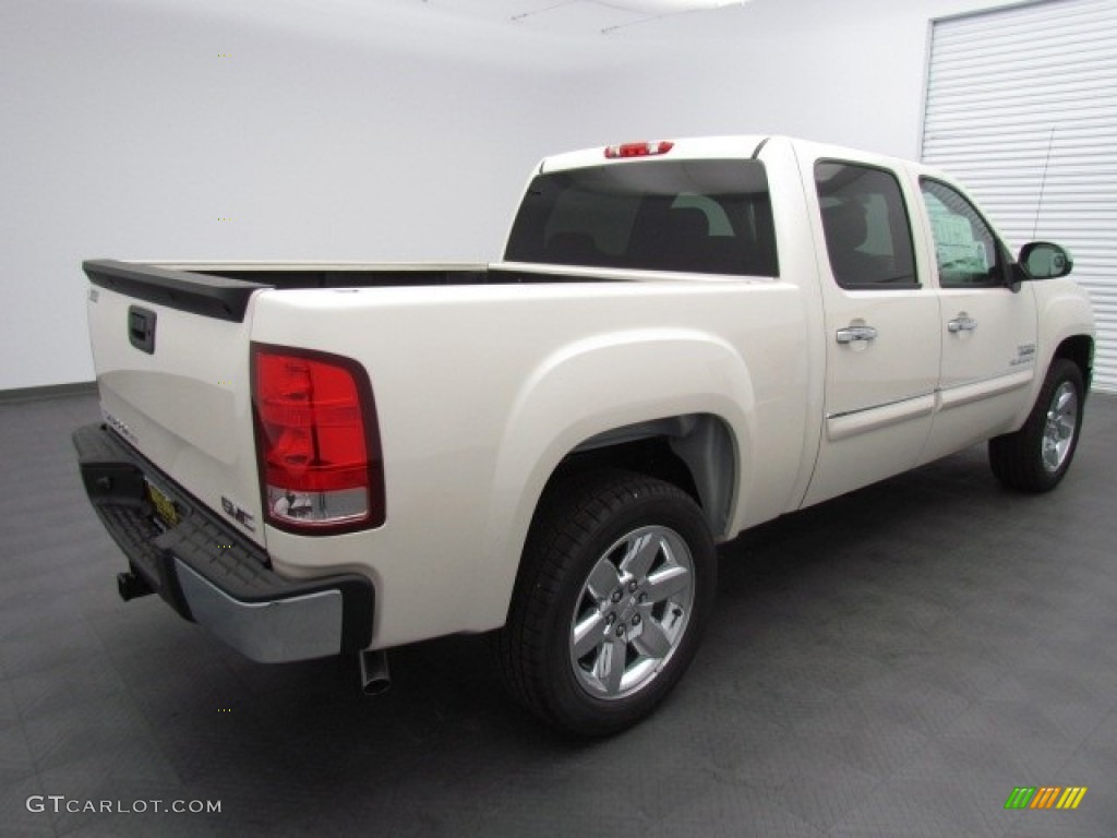 2013 Sierra 1500 SLE Crew Cab - White Diamond Tricoat / Ebony photo #2
