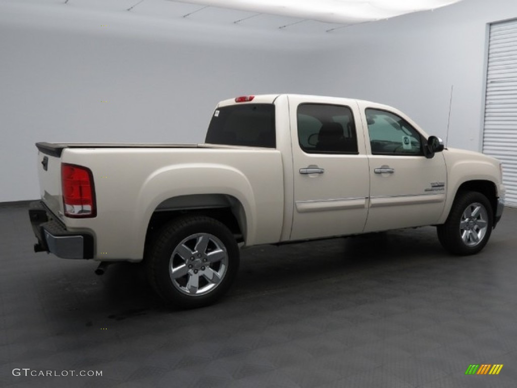 2013 Sierra 1500 SLE Crew Cab - White Diamond Tricoat / Ebony photo #2