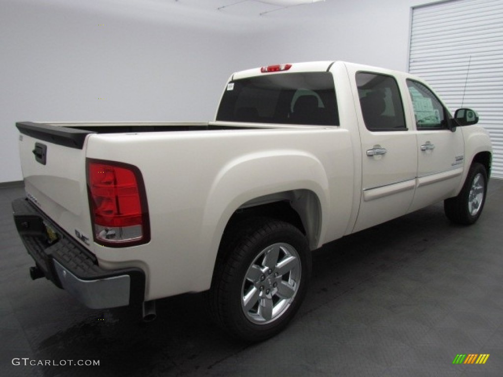 2013 Sierra 1500 SLE Crew Cab - White Diamond Tricoat / Ebony photo #2