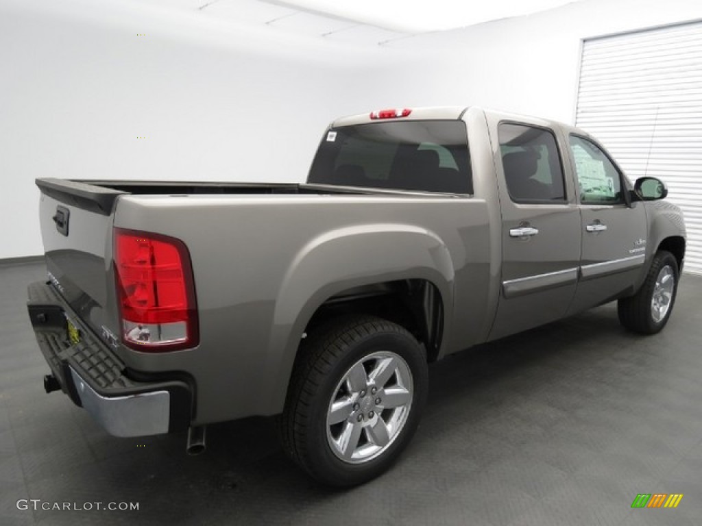 2013 Sierra 1500 SLE Crew Cab - Steel Gray Metallic / Ebony photo #2