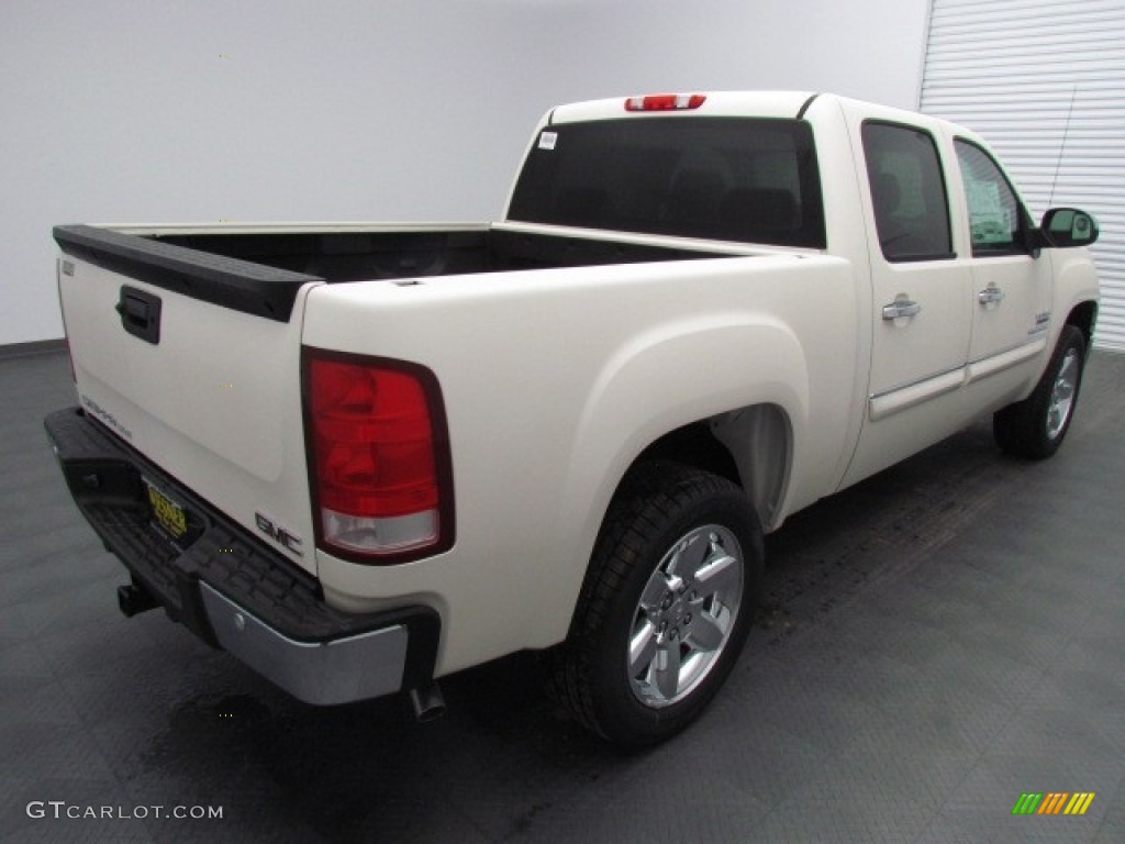 2013 Sierra 1500 SLE Crew Cab - White Diamond Tricoat / Ebony photo #2